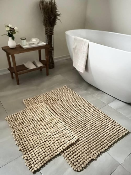 Prostirka za kupatilo Bubbles bež 2/1