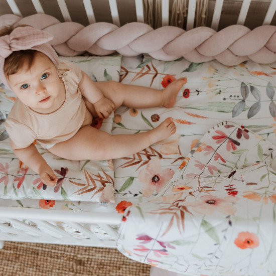 Pletenica za krevetac Puder Roze