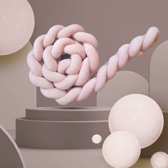 Pletenica za krevetac Puder Roze