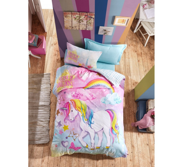 Posteljina jednorog dječija 140x200 3/1