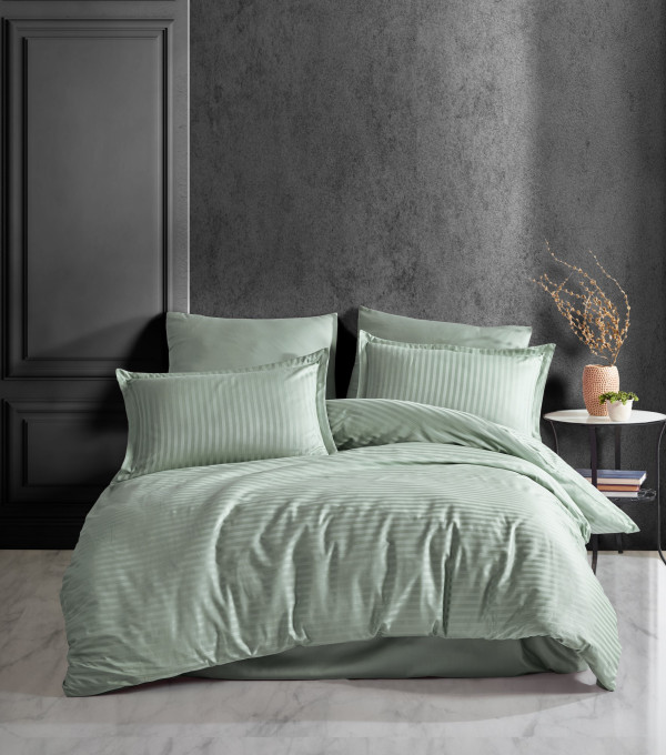 Posteljina Stripe Saten Mint